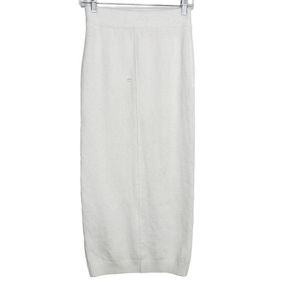 Missguided Tall Midi Knit Skirt White Size 2/4 TALL - Picture 1 of 5